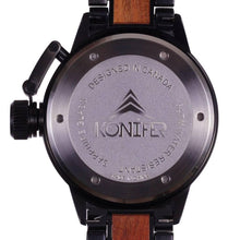 Load image into Gallery viewer, Karbon Black Matte Stainless + Zebra - Konifer Watch