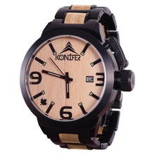 Load image into Gallery viewer, Karbon Black Matte Stainless +  Érable - Konifer Watch