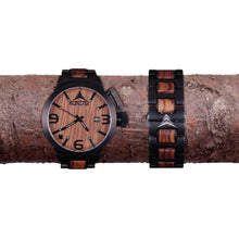 Load image into Gallery viewer, Karbon Black Matte Stainless + Zebra - Konifer Watch