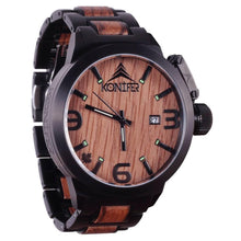 Load image into Gallery viewer, Karbon Black Matte Stainless + Zebra - Konifer Watch