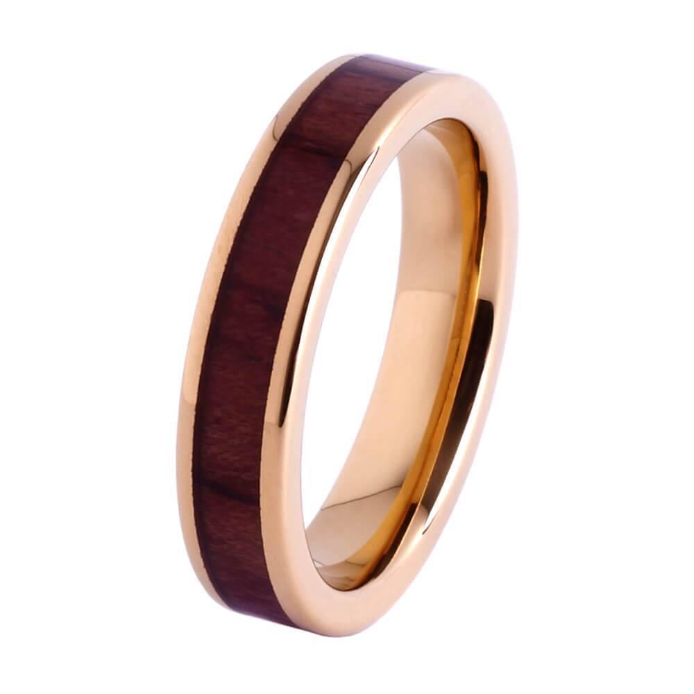 Bague pour Homme en Bois et Tungst ne plaqu or Konifer Konifer