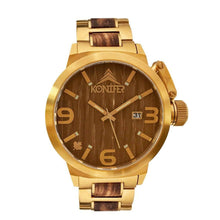 Load image into Gallery viewer, Karbon OR 24K + Zebrawood - Konifer Watch