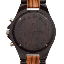 Load image into Gallery viewer, Krono Black Zebra - Konifer Watch